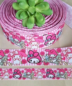 7/8 & 1,5" (1 Yard) My Melody Ripsband Hello Kitty Freund Herzen - Bild 1 von 1