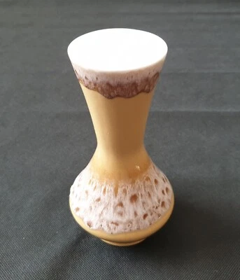 Vintage MCM Vase in Brown Abstract Glaze by Kingston Potteries of Hull 1970s - Image 1 of 4