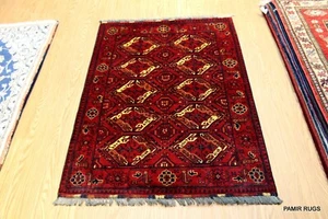 Turkoman Beshir Tribal Wool Rug 3x5 ft. wool handmade hand knotted - Picture 1 of 11