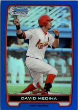 2012 Bowman Chrome Prospects Blue Refractors #BCP61 David Medina /250