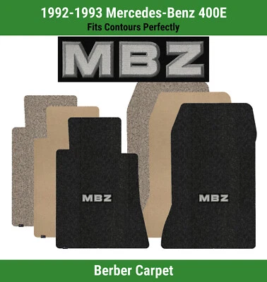 Alfombrillas delanteras Lloyd Berber para Mercedes-Benz 400E 92-93 con logotipo de apliques MBZ Foto 1 de 4