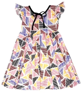 Dot Smile Girls 8 10 Beautifully Bow Tied Empire Whimsical Twirl Dress Rruffle - Picture 1 of 6