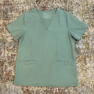 Figs Scrub Top Casma Technical Collection Shirt Nursing Medical Size M Green - Picture 1 of 7