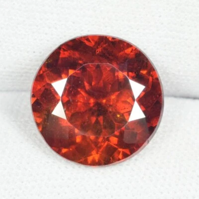 8,92 ct ESFALERITA NATURAL NARANJA BRILLANTE ROJO - GEMAS Redondas Ver Vdo 092 WC+ Foto 1 de 2