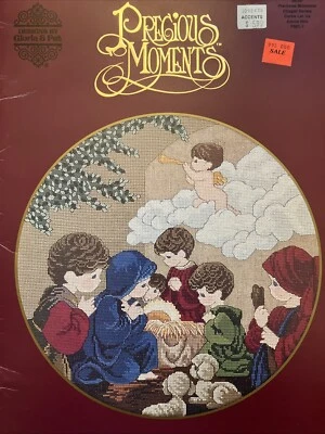 Precious Moments O Come Let Us Adore Him Nativity Pattern PMC1 Cross Stitch VTG - Image 1 of 2