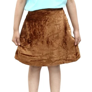 Antik Batik Anthropologie Girls Kids Velvet Skirt Pull-On Brown 6 Years 230662 - Picture 1 of 5