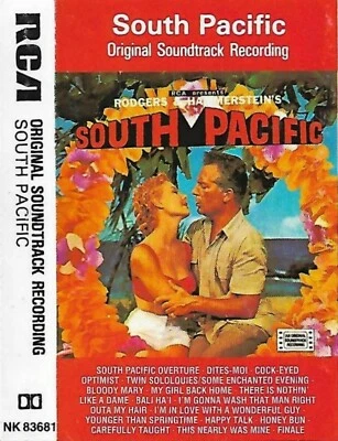 Rodgers & Hammerstein SOUTH PACIFIC ORIGINAL SOUNDTRACK RECORDING CASSETTE ALBUM - Image 1 of 4