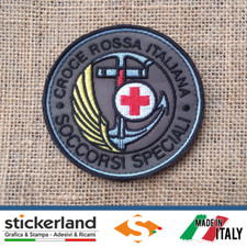 Toppa Patch Croce Rossa Italiana CRI - Soccorsi Speciali - da 8,5 cm con velcro