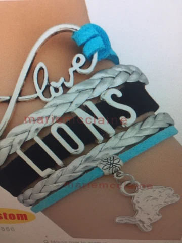 Detroit Lions Bracelet Jewelry Charm NFL Football, New, US Seller, Fast Shipping Cover