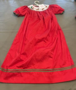 NWT Girls SMOCKED OR NOT Long Sleeve Smocked Dress - Reindeer/Santa sz 7 - Picture 1 of 7