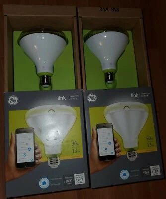 GE Link Connected LED Wink Smart Bulb 13W Replaces 90W I/O Floodlight 2 Bulb Lot - Image 1 of 4
