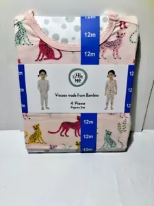 Little Me Toddler Viscose Made From Bamboo 4 Piece Pajama Set, Size: 12m - Picture 1 of 4
