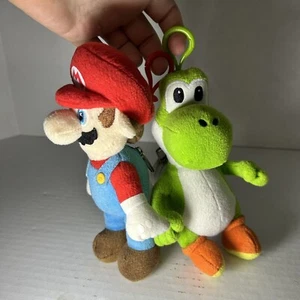 Mario & Yoshi 8” Zipper Back Hanging Plush - Super Mario Bros - Picture 1 of 4