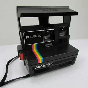 Polaroid One Step 600 Sofortbildfilm Landkamera Regenbogenstreifen & Riemen ungetestet - Bild 1 von 9