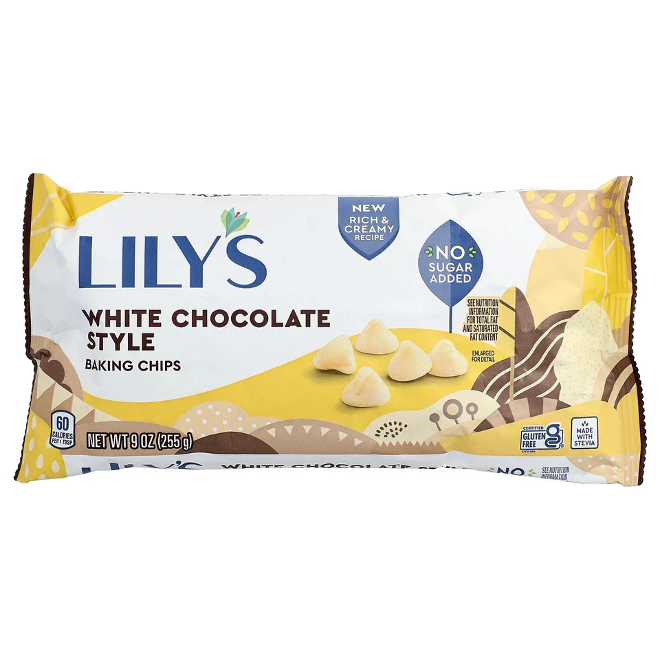 Lily's Chocolate Baking Chips White Chocolate Style 9 Oz - 2pks