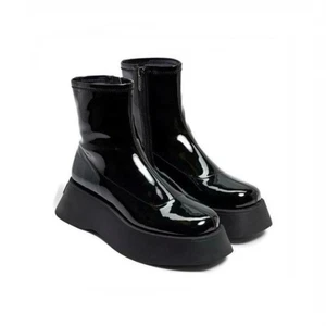 AUTHENTISCHE SAM EDELMAN SCHWARZE BAUER GROBE PLATEAU STIEFELETTEN/US 6,5 (MIT KARTON) - Bild 1 von 7