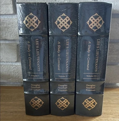 Easton Press Lee's Lieutenants by Douglas S Freeman 3 Volume Leather Edition - Image 1 of 4