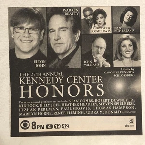 Kennedy Center Honors Print Ad Advert Elton John Warren Beatty Ossie Davis Tpa3 - Picture 1 of 2