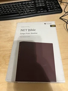 NET Bible, Thinline Large Print, Genuine Leather, Brown, Thumb Indexed, Comfort - Imagen 1 de 3