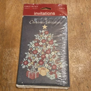 Árbol de 8 tarjetas de colección Forget Me Not invitaciones de Navidad fiesta - Imagen 1 de 2