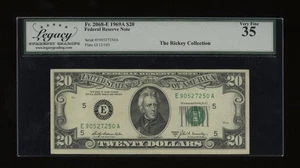 DBR 1969-A $20 FRN Richmond Fr. 2068-E Legacy 35 Serial E90527250A - Picture 1 of 2