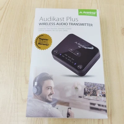 Audikast Plus Bluetooth 5.0 Wireless Audio Transmitter Avantree *NEW/OPEN BOX* - image 1 of 4