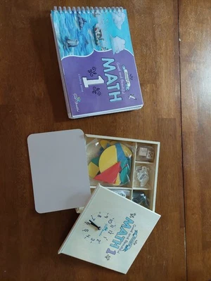 TGTB Good And The Beautiful Simply Math 1 USED Teacher/Workbook And NEW Math Box - Image 1 of 4