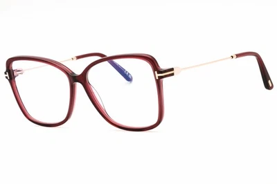 Óculos femininos TOM FORD TF5953B-069-55 tamanho 55mm 13mm 140mm bordeaux - Imagem 1 de 4