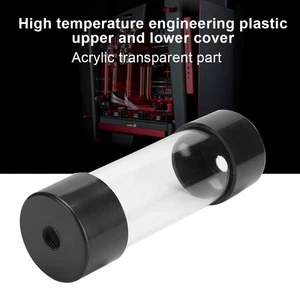 Transparent Cylindrical Computer Water Cooling Water Tank 150MM With G1/ 4 T NEW - Afbeelding 1 van 11