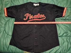 Vintage 1990s XL Pittsburgh Pirates Starter Jersey Black AL Martin #28 - Picture 1 of 5
