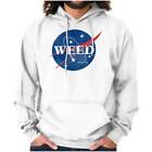 Marijuana Space Weed Stoner Smoking Gift Adult Long Sleeve Hoodie Sweatshirt