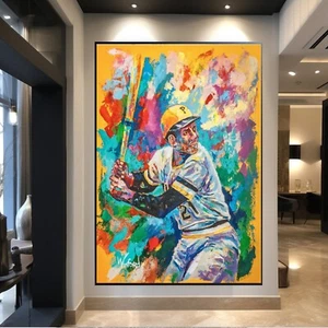 Venta Pintura ORIGINAL Hecha a Mano Roberto Clemente 48"H X 36W Antes $50K Ahora $24.995 - Imagen 1 de 14