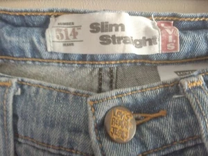 Levi's 514 Slim Fit Straight Leg Jeans Women's  12R Faded Blue Denim 26X26.5 - Picture 1 of 12