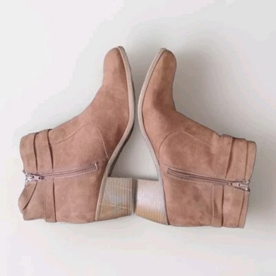 Botas al tobillo American Eagle holgadas de cuero gamuza topo para mujer talla 10 AEO Foto 1 de 4