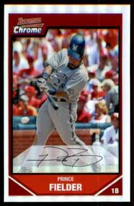 2007 Bowman Chrome Refractor Prince Fielder Milwaukee Brewers #9