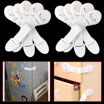 10pcs Baby Kids Child Toddler Fridge Drawer Door Cabinet Cupboard Safety Locks • 17.01$