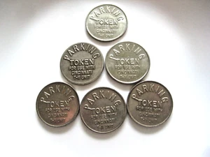 6 Collectible Cincinnati Parking Control Tokens For Use With T-11 Unit - Picture 1 of 4