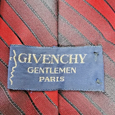 Corbata a rayas Givenchy Gentlemen Paris - DE COLECCIÓN - 3" de ancho x 54" de largo Foto 1 de 4