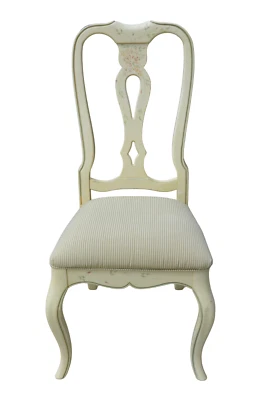 Ethan Allen Country French Dining Chair Splatback Upholstered Birch 26-6302 #636 - Image 1 of 4