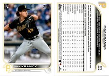 Max Kranick 2022 Topps Baseball Card 325  Pittsburgh Pirates