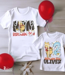 Winnie Pooh Birthday Shirt, Pooh Birthday Shirts, Pooh Bear Party Shirts, Kids T - Picture 1 of 10