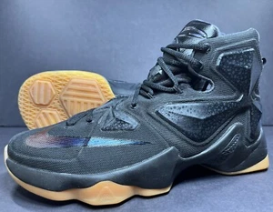 Nike Lebron 13 Black Lion Sneakers Air Zoom Basketball 807219-001 Mens Size 9 - Picture 1 of 12