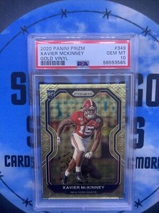 2020 Panini Prizm Xavier Mckinney RC Gold Vinyl PSA 10 /5 Pop 1 Giants 