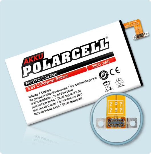 polarcell BATTERIA PER HTC ONE MAX 803n LTE B0P3P100 35H00211-00M - Immagine 1 di 1