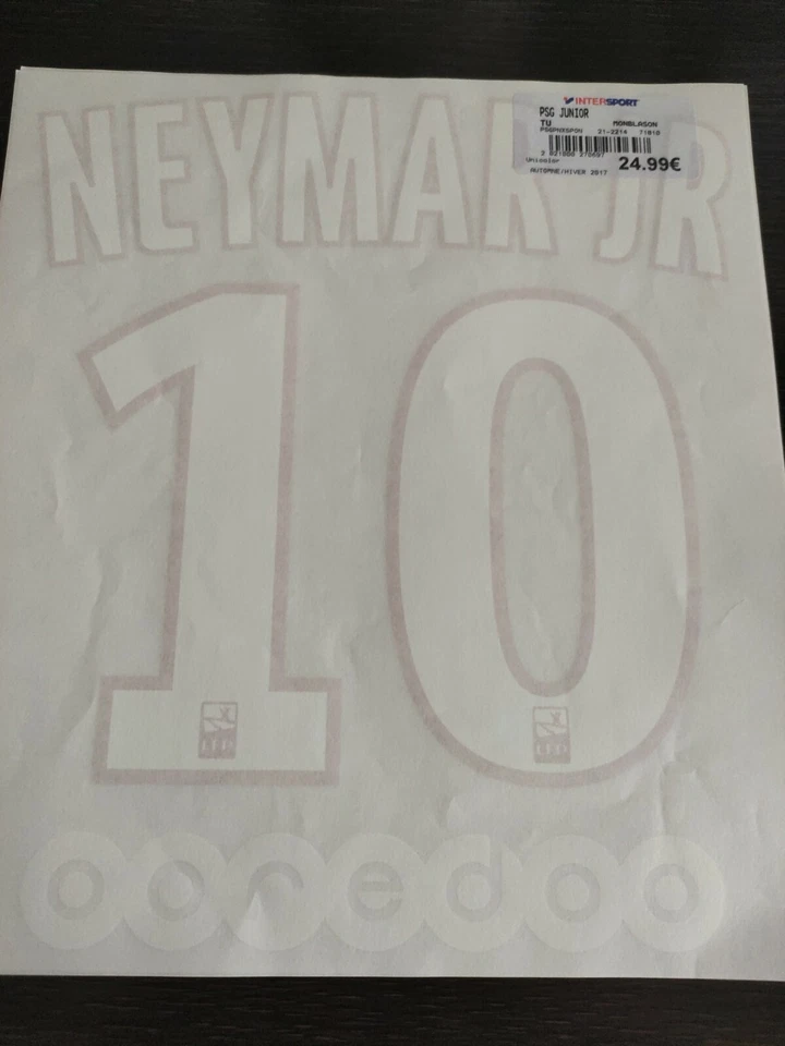 Flocage Officiel Enfant PSG Neymar Jr Home 2017/2018  - Photo 1/1