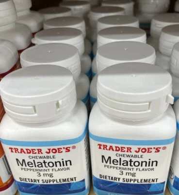 2 Packs Trader Joe’s Chewable Melatonin Tablets Peppermint Flavor - Image 1 of 2