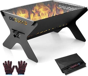 Camping Campfire Grill, Portable Folding Charcoal Grills, Backpacking BBQ Grill - Picture 1 of 4