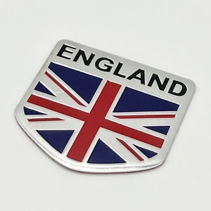Calcomanía de emblema de coche bandera de Inglaterra insignia inglesa GBR pegatina Reino Unido 2""x 2,25"" aluminio - Imagen 1 de 4