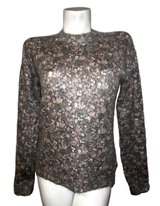 Suéter BARTOLINI Italia Talla S Floral Mohair Mezcla Alpaca Suave Pullover Tejido Top - Imagen 1 de 6