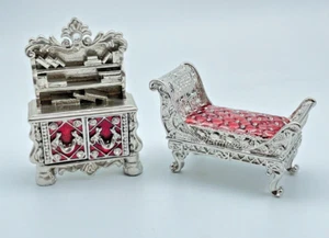 Cabinet + Cupboard trinket box hand made by Keren Kopal & Austrian crystals - Picture 1 of 12